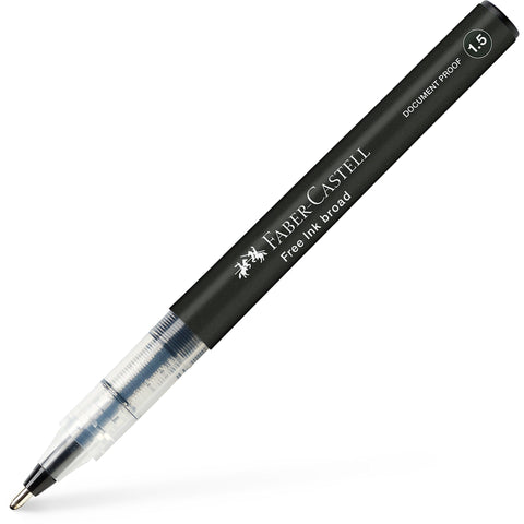 Caneta Roller Free Ink 1.5 Preto Faber-Castell