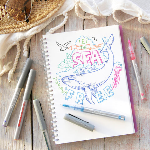 Caneta Roller Free Ink 0.7 Bordeaux Faber-Castell