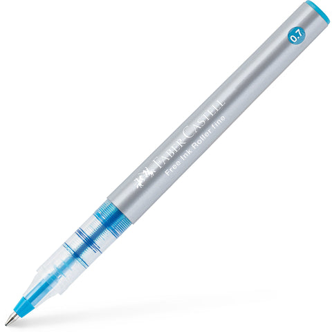 Caneta Roller Free Ink 0.7 Azul Claro Faber-Castell