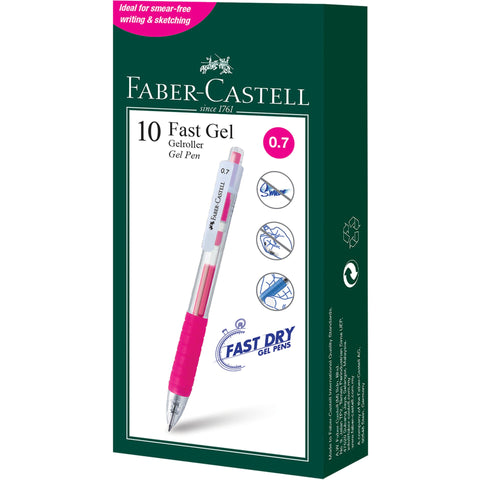 Caneta Roller Fast Gel 0.7 Rosa Faber-Castell