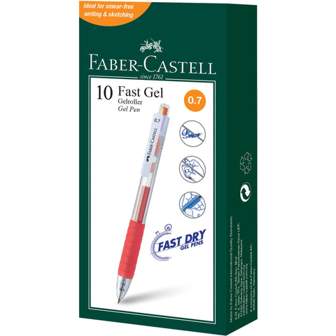 Caneta Roller Fast Gel 0.7 Laranja Faber-Castell