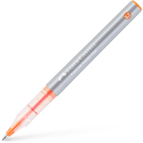 Caneta Roller Free Ink 0.7 Laranja Faber-Castell