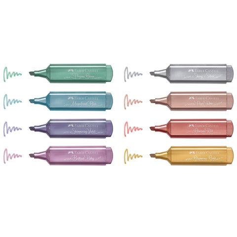 Sublinhador Textliner Metálico 8 Unidades Faber-Castell