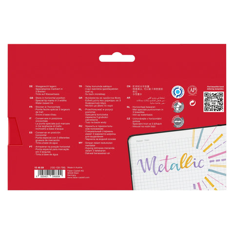 Marcadores Textliner Metálico 8 unidades Faber Castell