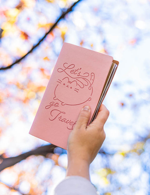 Caderno Capa Couro - Gato Pusheen