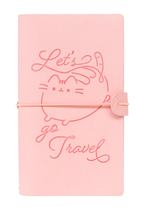 Caderno Capa Couro - Gato Pusheen