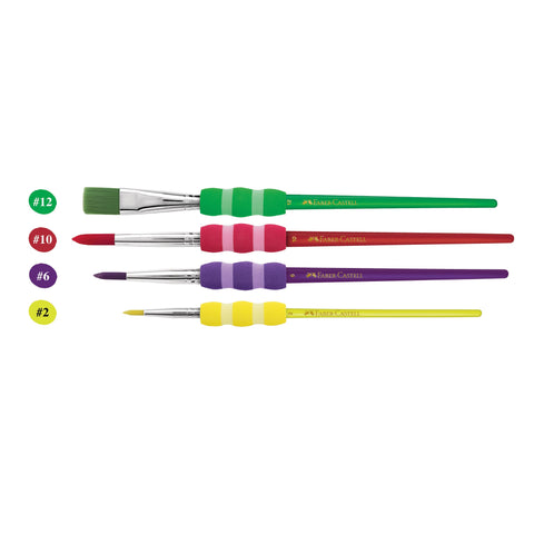 Pincéis Soft Touch nº 2/4/10/12 4 unidades Faber Castell