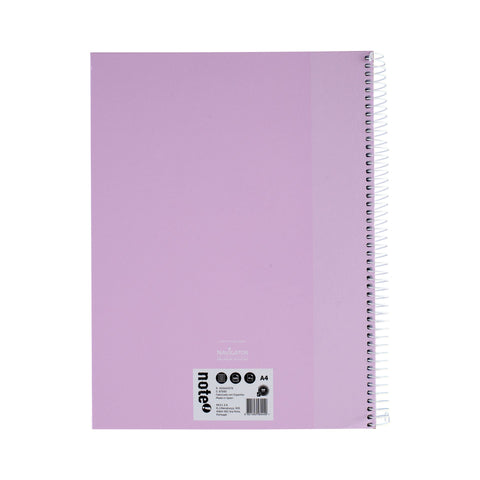 Caderno Espiral A4 Capa Dura Pautado 100 folhas Pastel