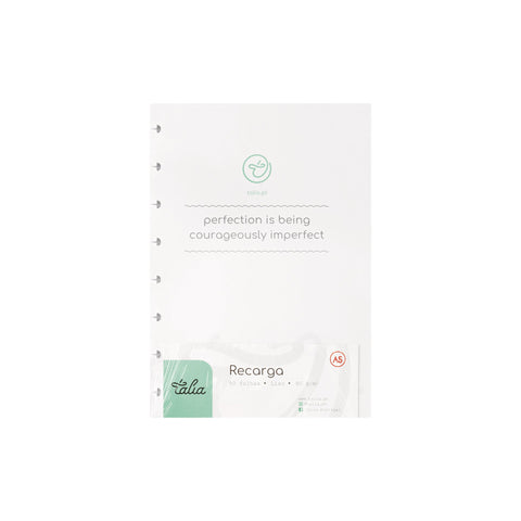 Recarga Papel A5 Liso para Caderno Smart Talia