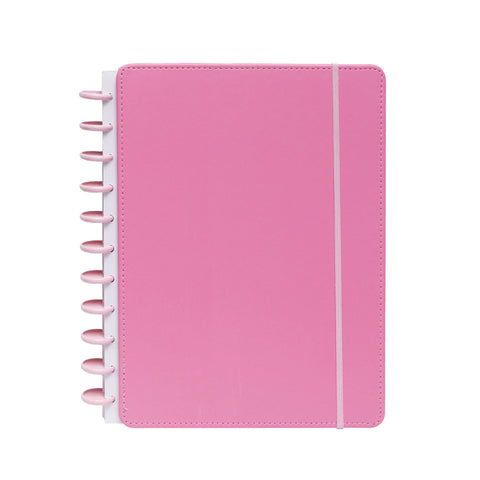 Caderno Smart Espiral com Elástico A4 Pautado Rosa Talia