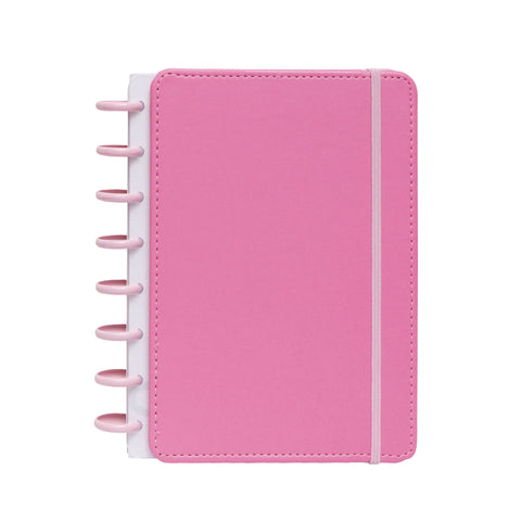 Caderno Smart A5 Pautado 80 Folhas com Elástico e Suporte Esferográfica Rosa Talia