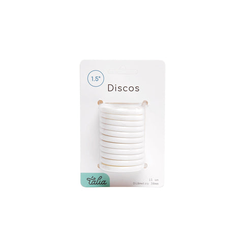 Discos para Caderno Smart 3.8cm Branco Talia