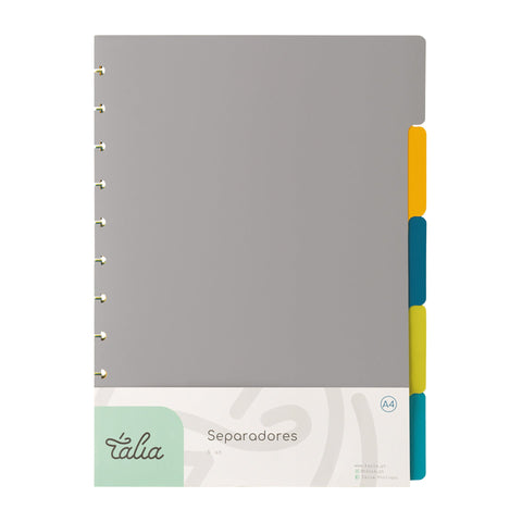 Separadores para Caderno Smart A4 5 Divisórias Talia