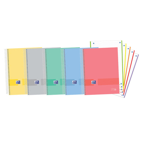 Caderno Espiral A4 Pautado Pastel (várias opções) Oxford