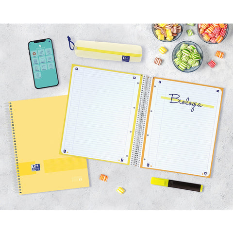 Caderno Espiral A4 Pautado Pastel (várias opções) Oxford