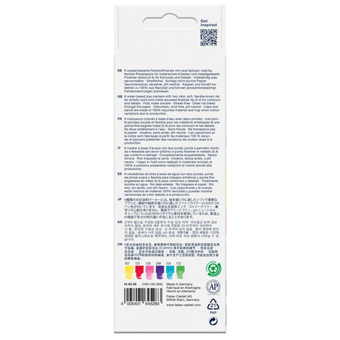 Marcador Colorir Duplo Goldfaber Aqua Candy Shop 6 Unidades Faber-Castell