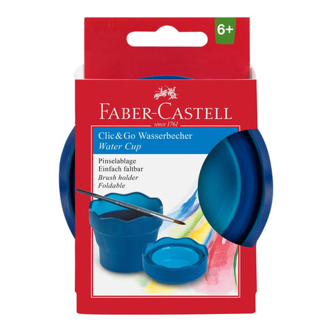 Copo Lava Pincéis Azul Faber-Castell