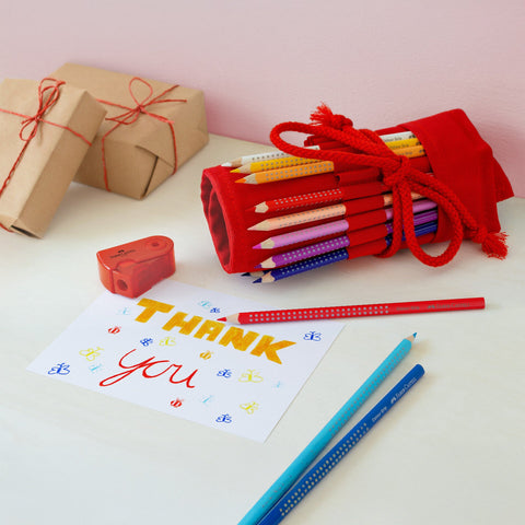 Conjunto 20 Lápis Cor+Lápis+Borracha+Afia