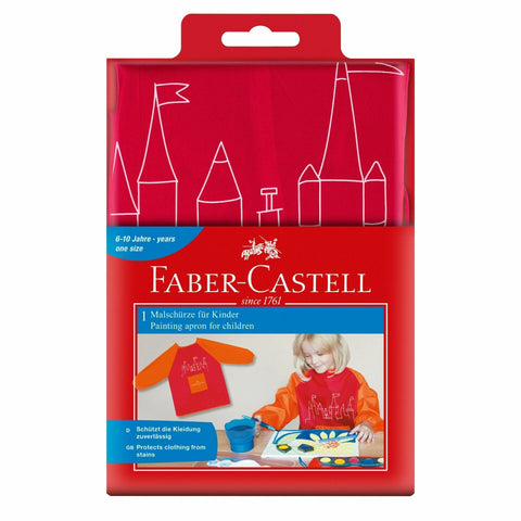 Bata de Pintura Criança Vermelha e Laranja (6-10 Anos)Faber-Castell