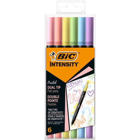 Marcadores de Colorir Dual Intensity Pastel 6 Unidades Bic