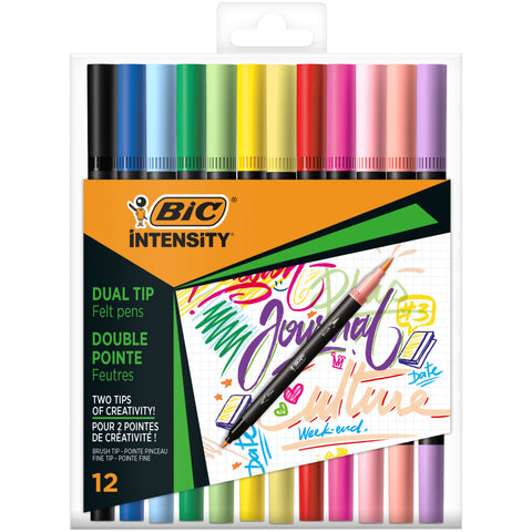 Marcadores de Colorir Dual Intensity 12 Unidades Bic