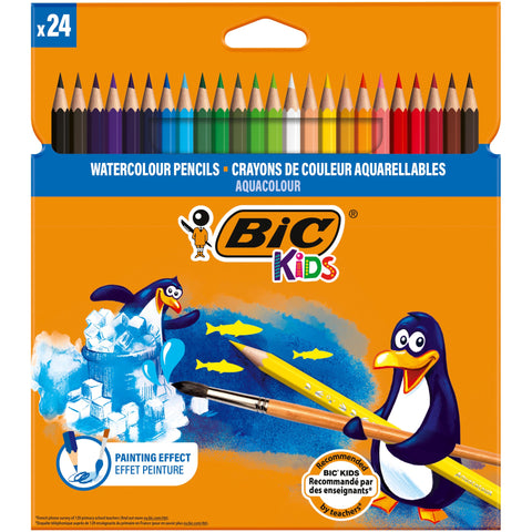 Lápis Cor Aquacouleur Bic Kids 24 Unidades