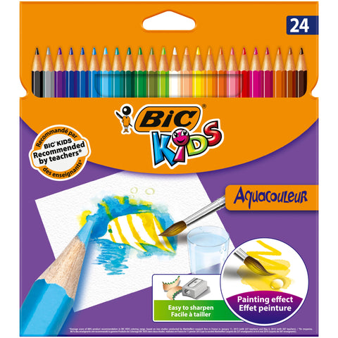 Lápis Cor Aquacouleur Bic Kids 24 Unidades