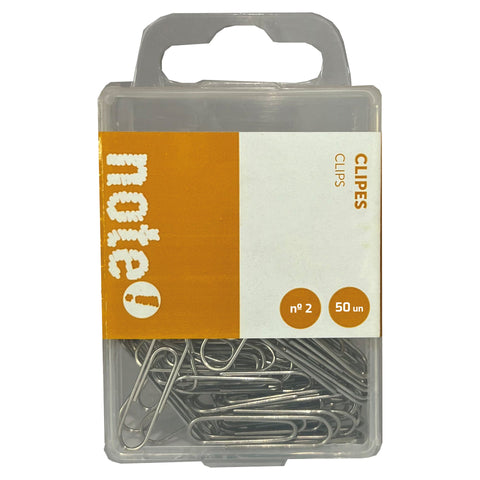 Clips Cromados Nº2 50 unidades Note!