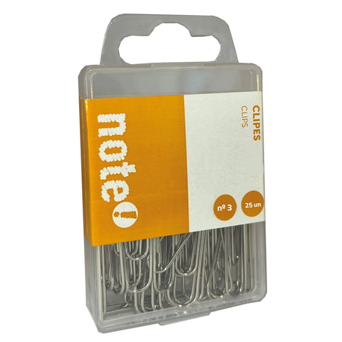 Clips Cromados Nº3 25 unidades Note!