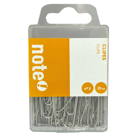 Clips Cromados Nº3 25 unidades Note!
