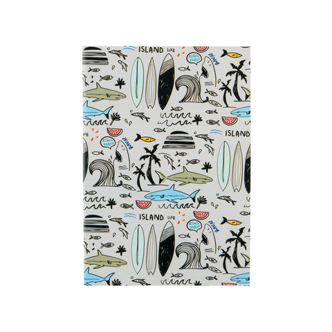 Caderno Agrafado A4 Preto 40 Folhas 60G Beach/Retro