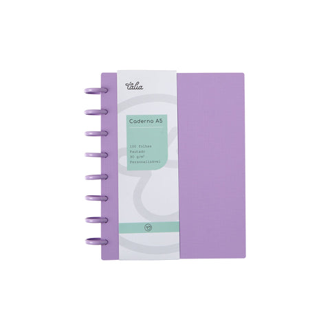 Caderno Smart Espiral A5 Pautado Lavanda Talia
