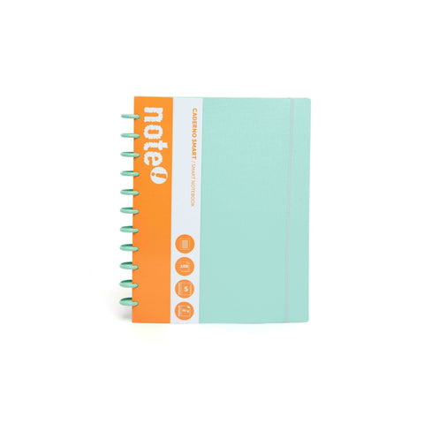 Caderno Smart A4 com Elástico 100 Folhas Pautado Verde Pastel Note!