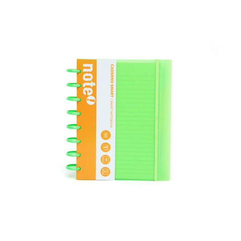 Caderno Smart A5 Pautado Verde Transparente Note!