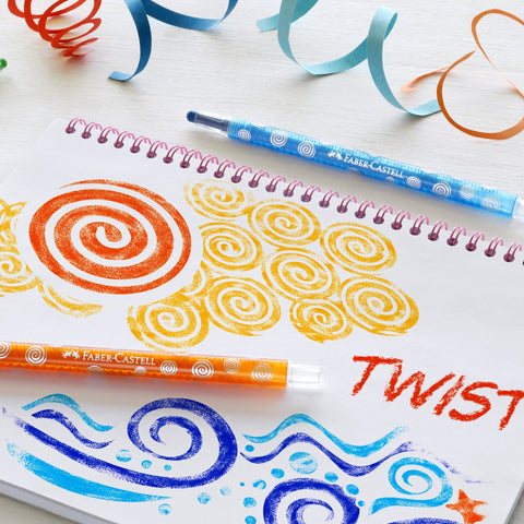 Lápis de Cera Jumbo Twist 12 unidades Faber-Castell