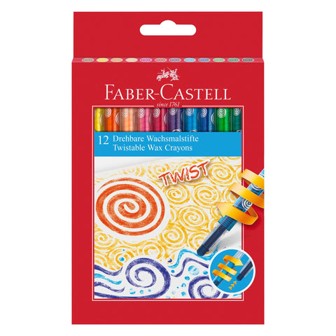 Lápis de Cera Jumbo Twist 12 unidades Faber-Castell
