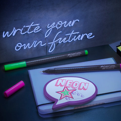 Marcador Grip Finepen Neon 5 unidades Faber-Castell