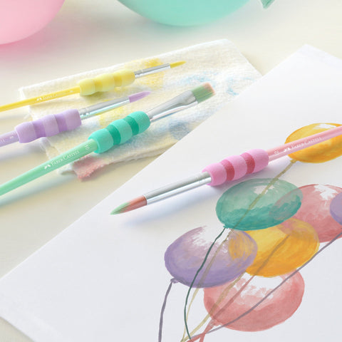 Pincéis Soft Touch Pastel Nº 4, 8, 10 e 12 Faber-Castell