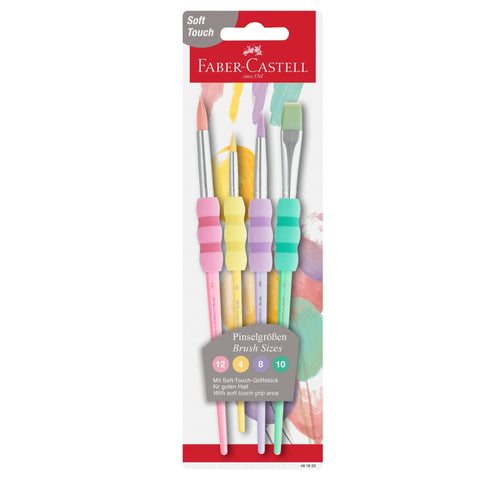 Pincéis Soft Touch Pastel Nº 4, 8, 10 e 12 Faber-Castell