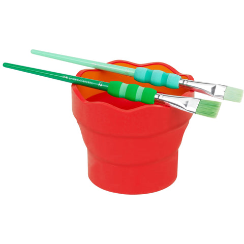 Copo Lava Pincéis Vermelho Faber-Castell