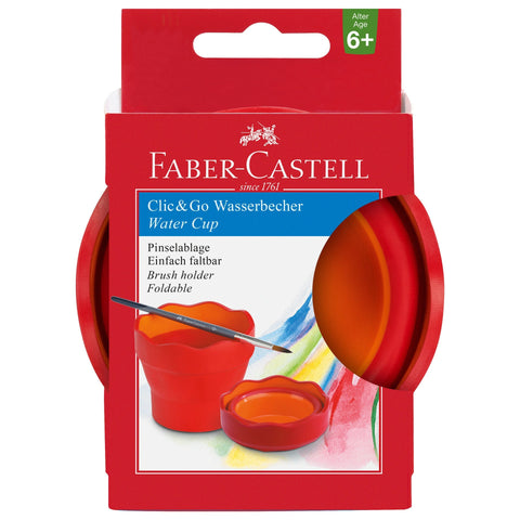 Copo Lava Pincéis Vermelho Faber-Castell