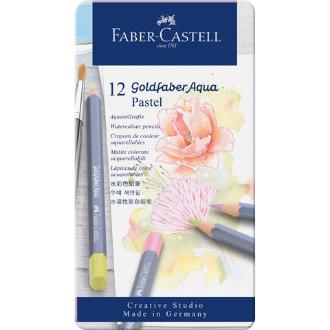 Lápis Cor Goldfaber Aqua Pastel 12 Unidades