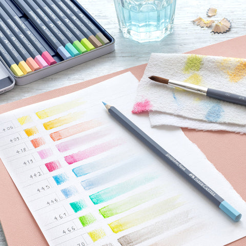 Lápis Cor Goldfaber Aqua Pastel 12 Unidades
