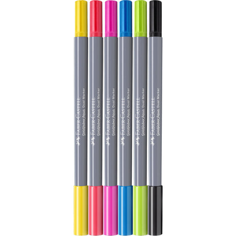 Marcador Colorir Duplo Goldfaber Aqua 6 Unidades Faber-Castell