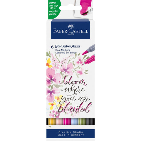 Marcador Colorir Duplo Goldfab Lettering 6 Unidades