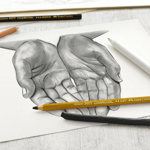 Conjunto 6 Carvões, Esfuminho, Borracha