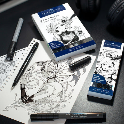 Marcador Pitt Artist Manga 8 Unidades Faber-Castell