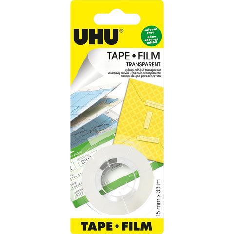 Fita Cola Transparente UHU 15mm x 33m