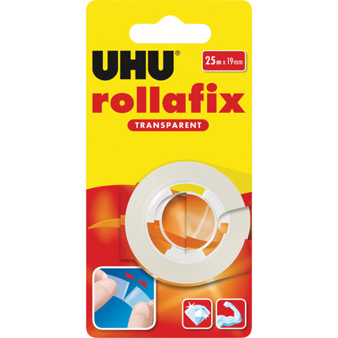 Fita Cola Transparente Rollafix UHU 25m x 19mm
