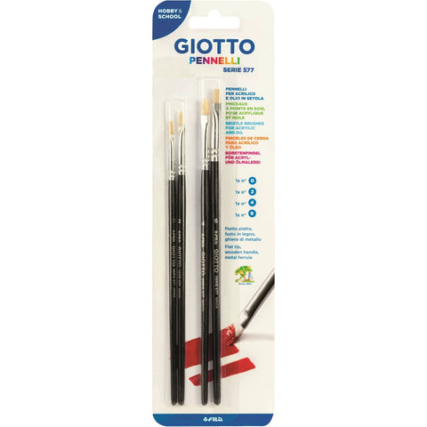 Pincéis Nº 0, 2, 4, 6 Giotto